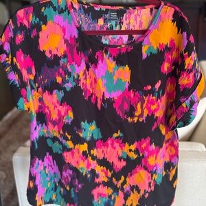 SHEIN Colorful Abstract Print Blouse
